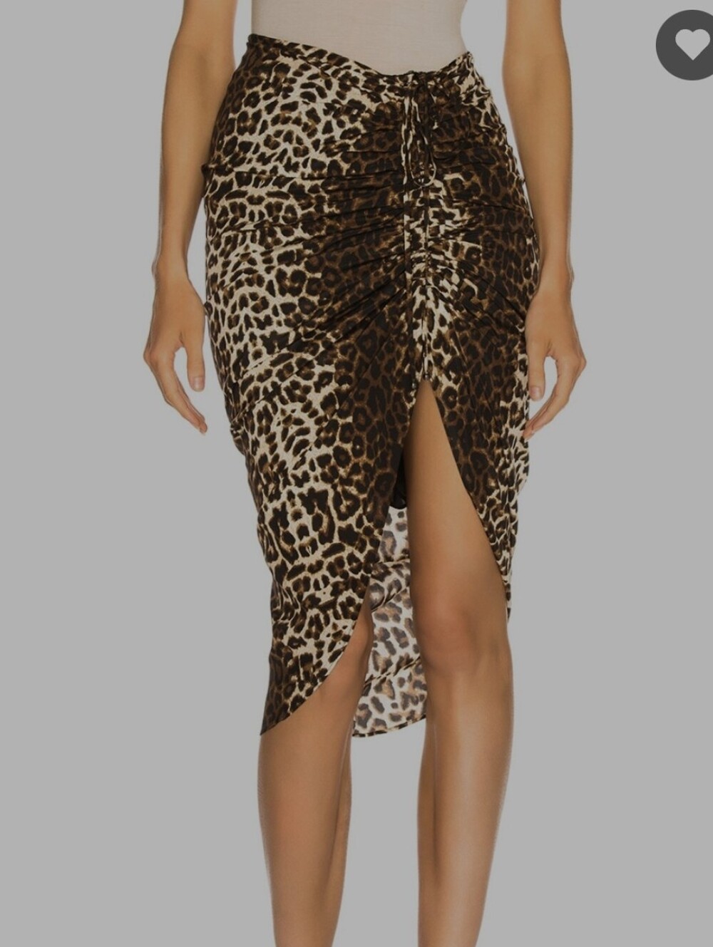 💥Veronica Beard Leopard Print Ruched Silk Skirt Size 4